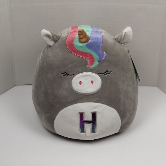12" Monogrammed 'H' Teresa Unicorn Squishmallows - Picture 4 of 12